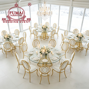 Elegant Banquet Hall Stainless Steel Round Dining <b>Tables</b> for Weddings - Product Image 6
