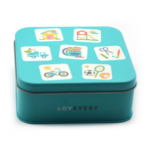 Tùy Chỉnh Khá Thiết Kế Hình Vuông <span class=keywords><strong>Tin</strong></span> Có Thể Kim Loại Hộp Quà Tặng Cho Biscuit Và Sô Cô La - Product Image 2