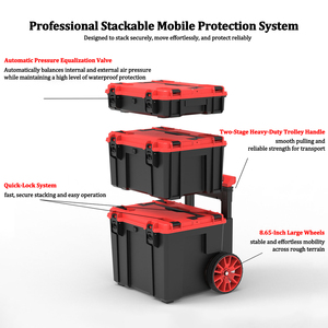 INCHOI CASES Nouveauté Boîtes à outils empilables avec roulettes Cajas De Herramientas Boîtes de rangement étanches pour outils - Product Image 5