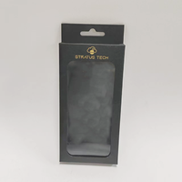 Boîte pliante noire personnalisée en gros avec fenêtre transparente découpée – Boîte de présentation en papier pour la vente au détail avec fenêtre claire