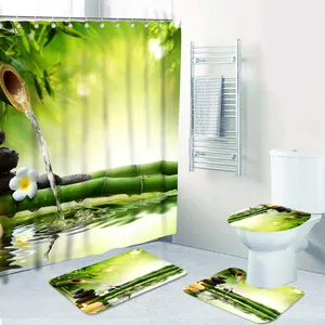 Cf BS03 tùy chỉnh thiết kế phòng tắm Bộ tắm vòi hoa sen Curtain Set in lót chống thấm nước Bộ 4 cái pcs cho phòng tắm