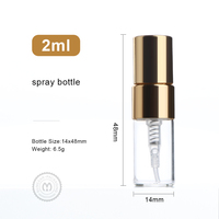 Flacon de parfum rechargeable en verre transparent SUMEEAR Mini 2 ml, vaporisateur personnalisé, échantillon, vaporisateur de parfum