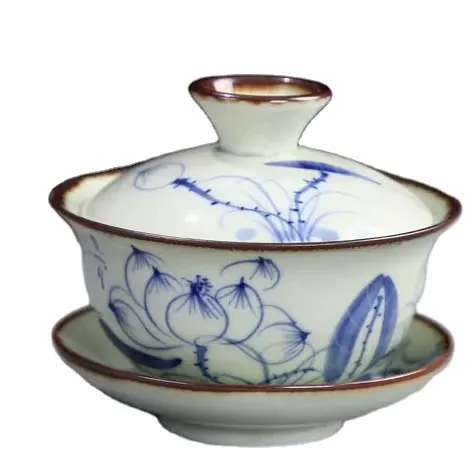 Großhandel Premium chinesische Keramik Teese rvice 120ml Keramik Gaiwan Tee tasse