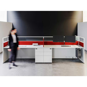 근무 공간 사무실 테이블 워크 스테이션 모듈식 4 <span class=keywords><strong>6</strong></span> 인용 책상 사무실 가구용 오픈 스태프 워크 스테이션 - Product Image 4