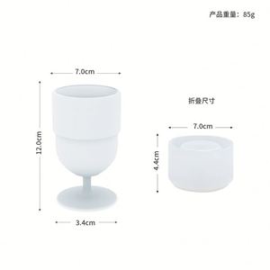 Vente en gros de gobelet à vin pliant en silicone personnalisé multifonctionnel portable rétractable pour l'extérieur résistance aux chutes de voyage - Product Image 3