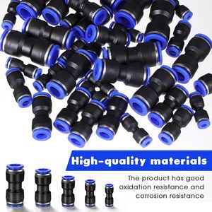 Accesorios de manguera de aire de 6, 8, 10 y 12mm, Kit de ajuste de empuje para conectar, conectores neumáticos de liberación rápida, tubo recto de plástico - Product Image 2