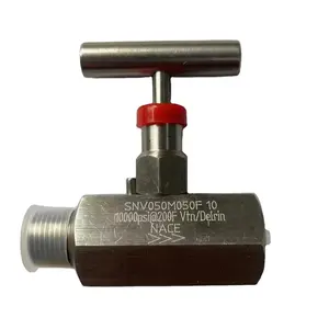 SS316 Stainless Steel Panel Mounting High Pressure 10000PSI Needle Valve 1/2 1/4