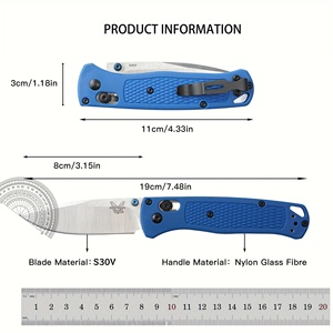 มีดพับ BM Knife 535BUGOUT ขายดี ทนทาน เหมาะสำหรับการเอาตัวรอด พร้อมใบมีด S30V สำหรับตั้งแคมป์และพกพาในกรณีฉุกเฉิน รับผลิตแบบ OEM ปรับแต่งได้ - Product Image 6