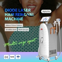 Equipo de Belleza Láser con Sistema Android Alpha Pro 808nm, Depilación Láser de Diodo 755 808 1064