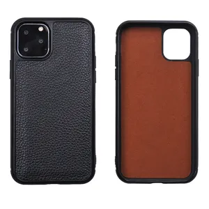 New arrival fashion Litchi Pattern leather case for iPhone 11 oem custom LOGO phone cover for apple iPhone 11 pro max case
