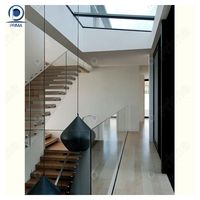 Poutre d'escalier simple en acier Prima Straight pour escalier flottant avec garde-corps à câbles – Coût des escaliers flottants