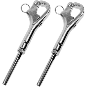 Gancio a Sgancio Rapido Tipo Pelican per Uso Marino con Terminale a Vite in Acciaio Inox 316, Ganci Pelican Apribili - Product Image 1