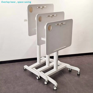Bureau debout pliable moderne en métal avec vérin à gaz et hauteur réglable pour ordinateur portable, idéal pour le bureau, l'école, l'hôpital, la maison, l'appartement et l'hôtel - Product Image 4