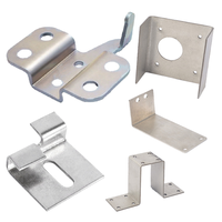 Pièces métalliques personnalisées Pince à verre rectangulaire Support fixe pour verre Pince de support pour stratifié Pince à verre en acier inoxydable pour mur de salle de bain