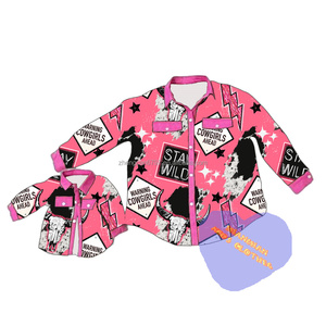 Camiseta con estampado de turquesa para bebé, ropa de Boutique occidental para bebé, Tops Super bonitos para mamá y <span class=keywords><strong>yo</strong></span> - Product Image 3