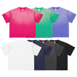 เสื้อยืดผู้ชายสไตล์อเมริกันวินเทจ น้ำหนัก 350 กรัม ทรงหลวม ไหล่ตก แขนสั้น ขายส่ง - Product Image 5