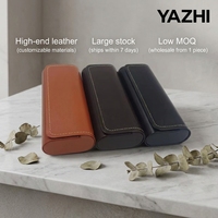 Boîte de rangement à couvercle rabattable YAZHI pour lunettes de soleil, étui à lunettes de soleil en PU, étuis à lunettes de luxe, emballage personnalisé, rectangle, semi-rigide