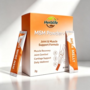 Poudre de MSM en marque blanche Plus – Bâtonnets de boisson pour le soutien des articulations et des muscles, bien-être du cartilage, supplément de MSM, nutrition quotidienne - Product Image 1
