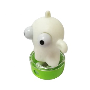 Sacapuntas de Plástico con Forma de Ojos Saltones de Fantasma, Sacapuntas de Lápiz de PVC con Forma de Animal en 3D - Product Image 4
