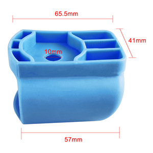 Coussinet de protection pour pieds en plastique, 30x60mm, côté incliné, antidérapant, housse pour pieds de meubles, bleu - Product Image 3