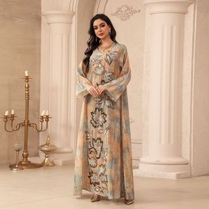 Abayas de luxe de Dubaï, <span class=keywords><strong>Djellaba</strong></span> de l'Aïd, Robe longue à sequins et fleurs pour femmes musulmanes, Kaftan turc, Caftan marocain, Jalabiya pour <span class=keywords><strong>femme</strong></span> - Product Image 2