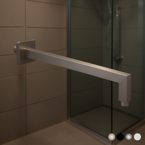 Bras de douche carré 40 cm nickel brossé mat robuste - Product Image 3