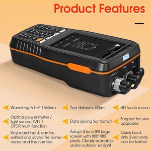 เครื่องทดสอบไฟเบอร์ออปติก AUA28U/AUA28A OTDR 60 กม. 1550 นาโนเมตร แบบหน้าจอสัมผัส พร้อม OPM VFL OLS ในตัว - Product Image 3