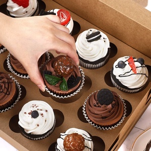 Tùy Chỉnh Sinh Thái Thân Thiện Kraft Nâu Vàng Hồng Đen Halloween 6X6X3 Bánh Hộp Bao Bì Với Cửa Sổ Giao Hàng Hộp Giấy - Product Image 4