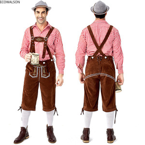 Deluxe Bavière Traditionnel Festival Okotberfest Lederhosen Costume Adulte <span class=keywords><strong>Homme</strong></span> Allemagne Bière Fête Costumes Outfit - Product Image 5