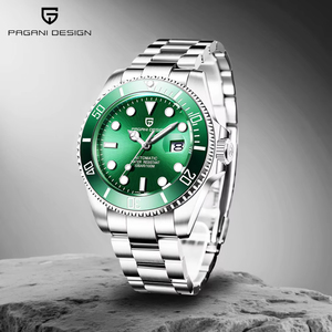 Montre automatique <span class=keywords><strong>PAGANI</strong></span> DESIGN PD-1639, montre-bracelet mécanique de luxe avec verre saphir, montre sport en acier inoxydable étanche pour homme - Product Image 1