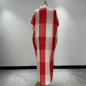 ชุดเดรสลำลองพิมพ์ลายบอลลูน คอวี สำหรับผู้หญิงไซส์ใหญ่สไตล์แอฟริกัน ใส่สบาย ระบายอากาศได้ดี ผ้าไม่ยับง่าย - Product Image 6