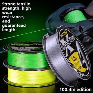 Lenza da Pesca Intrecciata Premium Ultra Resistente X4 PE a 4 Fili, Antiabrasione, per Acqua Salata e Dolce, Lancio Lungo, Liscia - Product Image 4