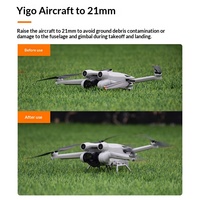 BangBoBi MINI 3 PRO Tripod Lipat dengan Bracket Peninggi & Aksesoris Landing Gear Bahan ABS Abu-abu Termasuk Landing Gear