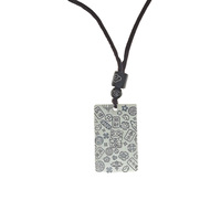 Collier pendentif Taiyin Ping An avec mots porte-bonheur pour la sécurité et le bien-être, style rétro chinois, en corde tressée, vente en gros