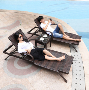 Muebles al aire libre canopy ronda respaldo sofá tapizado artículos de lujo de mimbre <span class=keywords><strong>tumbona</strong></span> - Product Image 3