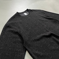 T-shirt Homme Vintage YOUMI ODM/OEM Respirant 260g en Tissu Gaufré Lourd Manches Longues Y2K Streetwear Oversize Ample
