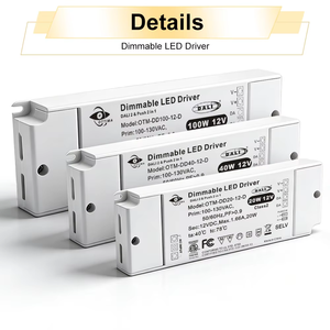 Driver LED DALI Classe 2 20W 30W 40W 50W 60W 100W, Alimentation à Tension Constante, Dimmable par Pression DALI, Transformateur AC/DC 100-277V - Product Image 2