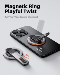 Giá đỡ điện thoại đa năng <span class=keywords><strong>3</strong></span> trong 1, tích hợp vòng đeo ngón tay từ tính với nam châm N52 hai mặt, dành cho <span class=keywords><strong>iPhone</strong></span> 17, 16 - Product Image 2