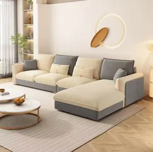 북유럽 현대 가정 가구 직물 부분적인 코너 소파 의자 조합 침대 거실 소파