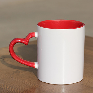 11oz thăng hoa Cốc gốm với nghe xử lý cốc cà phê đầy màu sắc xử lý Mug gốm cho valenmtine của món quà ngày cưới - Product Image 5