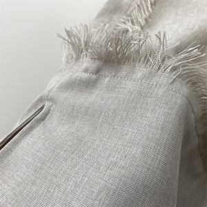 6804#B Latest Linen Material Design Split Cuffs With Small Tassel Sleeves With Pockets Daily Versatile Casual Elegant Dress - Product Image 2