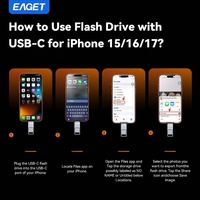 Clé USB EAGET CU32 USB-A vers USB-C 2-en-1 OEM, corps métallique rotatif USB 3.0 pour téléphone, PC, Mac, clé USB, mémoire USB