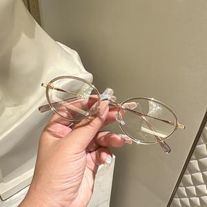 Gafas de Moda con Montura Ovalada Chapada en Oro, Lentes de Resina, Montura Completa, Unisex, Tendencia de Moda Danyang 210736 - Product Image 3