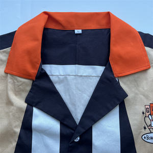 印刷パターン全体にカスタムロゴ卸売ボウリングシャツ - Product Image 2