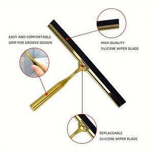 Escurridor <span class=keywords><strong>de</strong></span> ventana, Mini escurridor <span class=keywords><strong>de</strong></span> <span class=keywords><strong>goma</strong></span>, escurridor <span class=keywords><strong>de</strong></span> ventana <span class=keywords><strong>extensible</strong></span> y piso, limpiador <span class=keywords><strong>de</strong></span> vidrio para coche, escurridor <span class=keywords><strong>de</strong></span> ducha dorado con mango <span class=keywords><strong>de</strong></span> Metal - Product Image 2