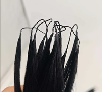 Rambut lurus panjang grosir, rambut mengembang, rambut virgin ekstensi, ekstensi rambut untuk aksesoris rambut