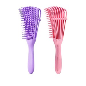 Wholesale Pravite label Purple Pink Colors wet hair brush octopus detangler hair brush detangling brush for curly hair