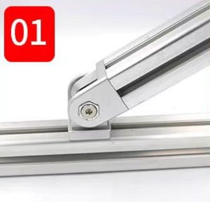 Connecteur <span class=keywords><strong>de</strong></span> joint <span class=keywords><strong>de</strong></span> cadre <span class=keywords><strong>de</strong></span> profil d'extrusion en aluminium réglable à 180 degrés Joint <span class=keywords><strong>de</strong></span> pivot noir avec support triangulaire 4040 vis - Product Image 4