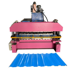 Machines de formage à froid pour tôles de toiture en aluminium et en acier galvanisé prélaqué (PPGI) colorées, profilés métalliques double-couche IBR et trapézoïdaux ondulés - Product Image 1