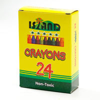 Ensemble crayon multicolore pour enfants, 24 couleurs, Logo de société imprimé, chinois, pièces